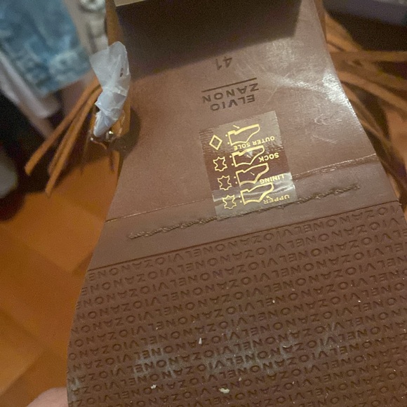 Anthropologie Elvio Zanon 41 nwt fringe cowboy boots - Picture 4 of 4